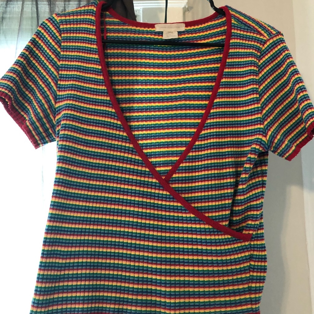 Urban Outfitters rainbow wrap top